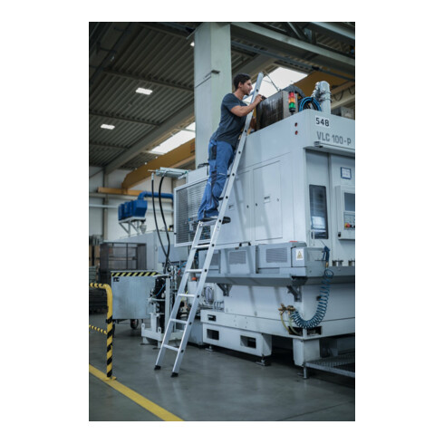 MUNK Aluminium-Sprossen-Anlegeleiter ohne Traverse