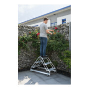MUNK Aluminium-Arbeitspodest beidseitig begehbar: Aluminium geriffelt-4