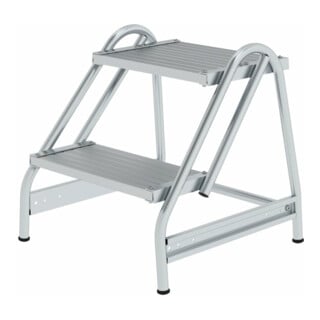 MUNK Aluminium-Arbeitspodest einseitig begehbar: Aluminium geriffelt