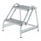 MUNK Aluminium-Arbeitspodest einseitig begehbar: Aluminium geriffelt-1