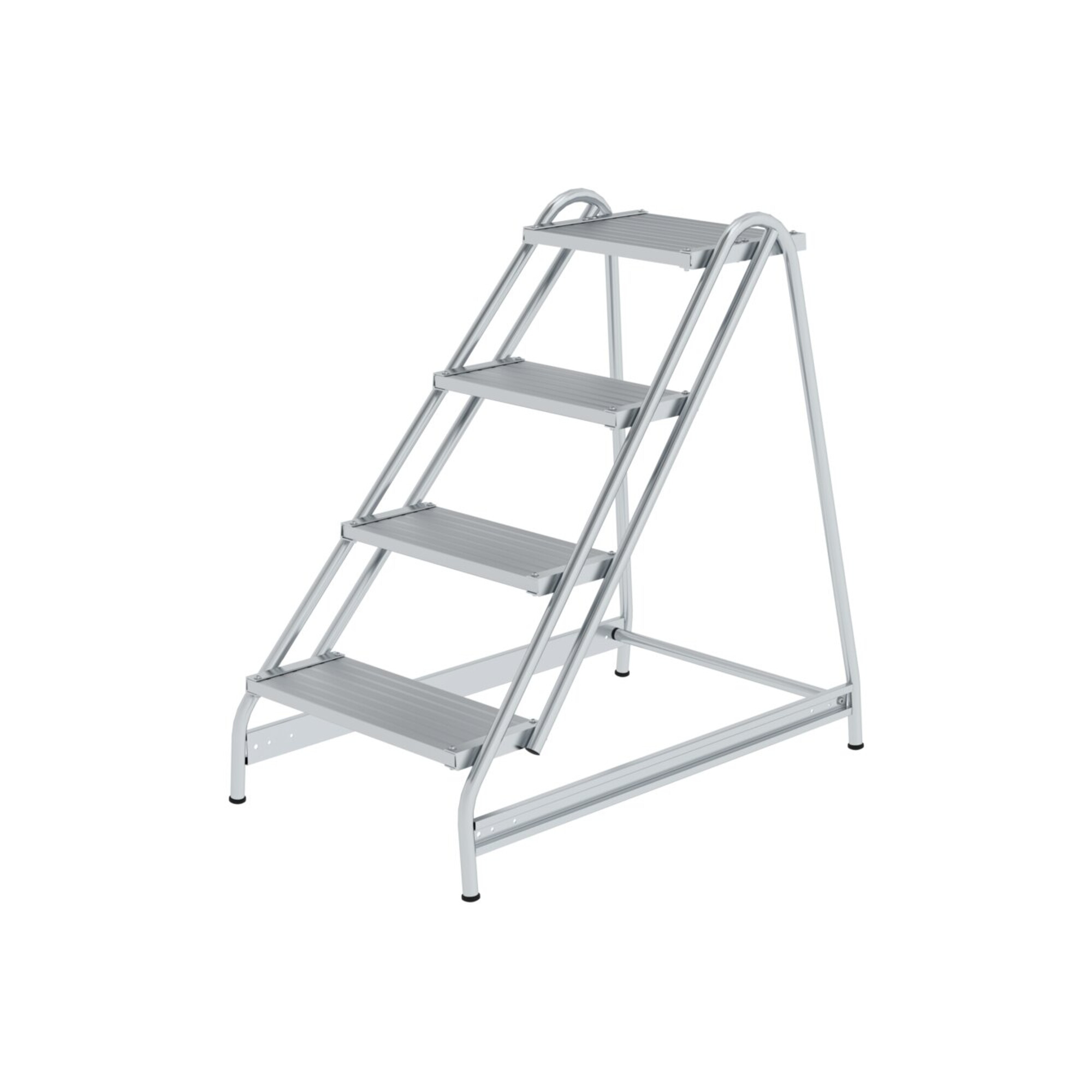 MUNK Aluminium-Arbeitspodest einseitig begehbar Aluminium 4 Stufen
