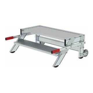 MUNK Aluminium-Arbeitspodest fahrbar: Aluminium geriffelt