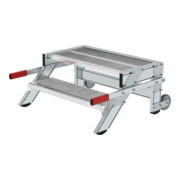 MUNK Aluminium-Arbeitspodest fahrbar: Stahl-Gitterrost