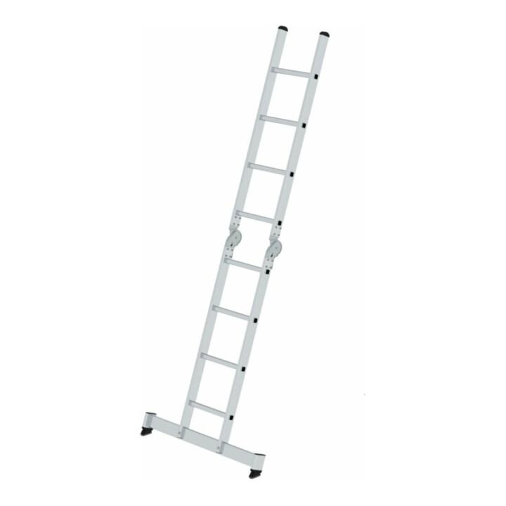 MUNK Aluminium-Klappleiter 2-teilig nivello®-Traverse 2 x 4 Sprossen