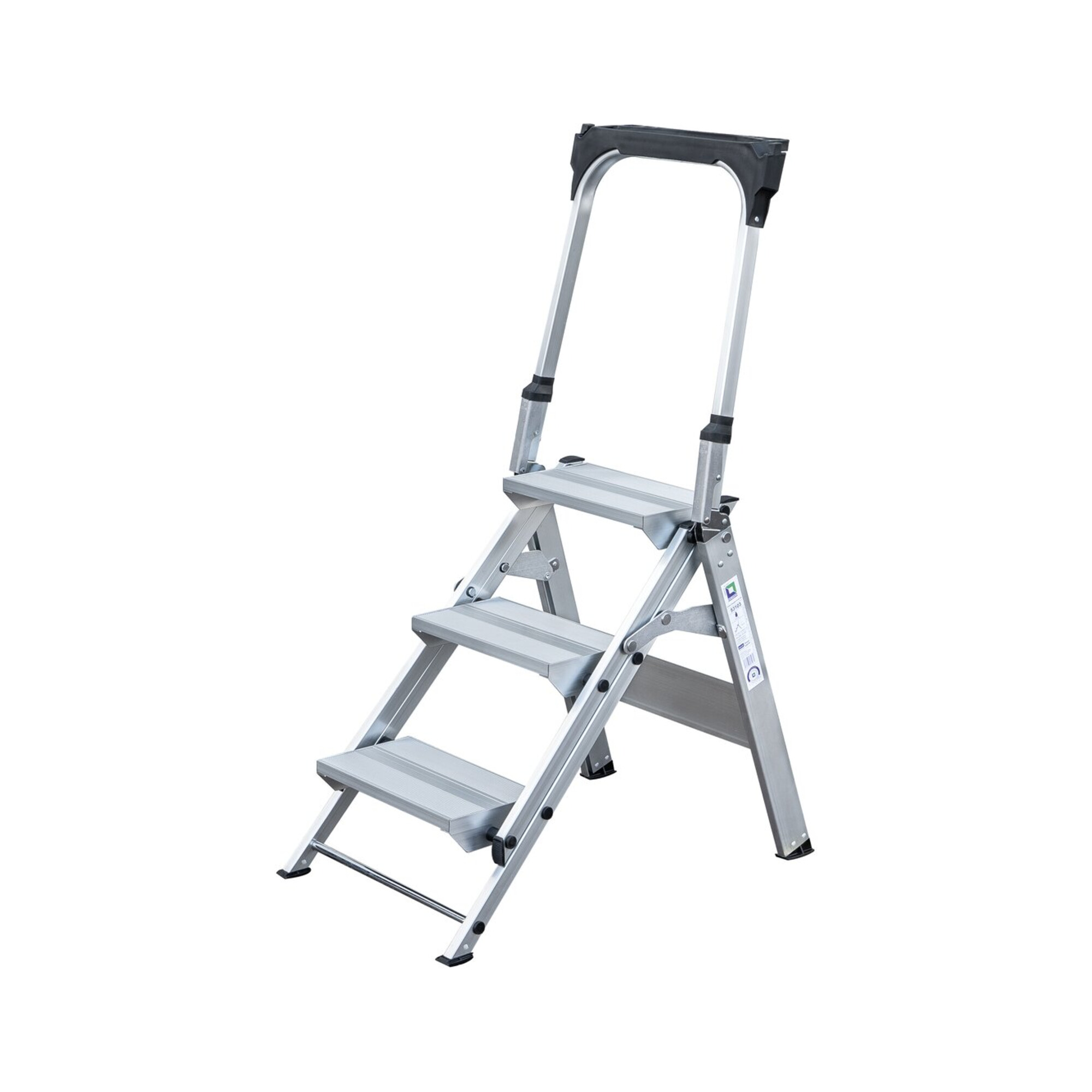 MUNK Aluminium-Klapptreppe klappbarem Bügel 3 Stufen
