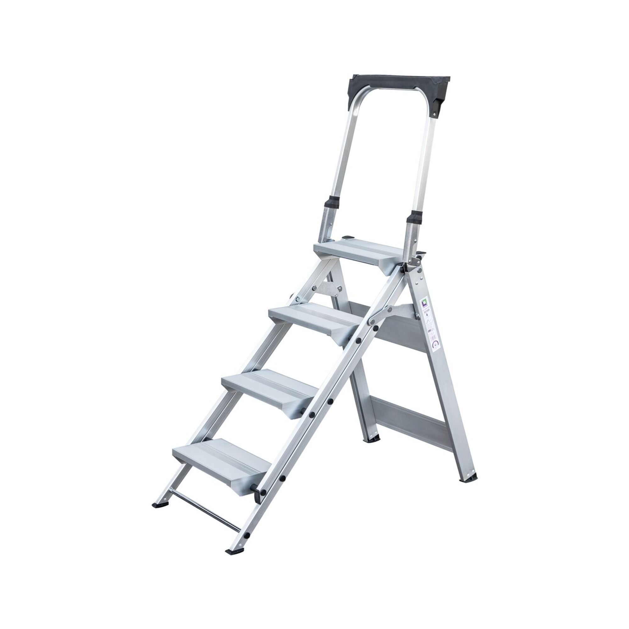 MUNK Aluminium-Klapptreppe klappbarem Bügel 4 Stufen
