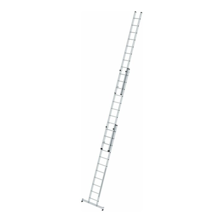 MUNK Aluminium-Mehrzweckleiter 3-teilig nivello®-Traverse 3 x 11 Sprossen