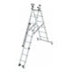 MUNK Aluminium-Mehrzweckleiter 3-teilig nivello®-Traverse 3 x 6 Sprossen