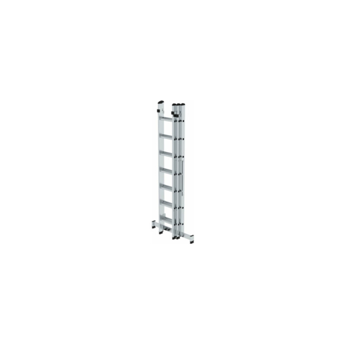 MUNK Aluminium-Mehrzweckleiter dreiteilig mit nivello ® -Traverse
