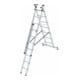 MUNK Aluminium-Mehrzweckleiter 3-teilig nivello®-Traverse 3 x 7 Sprossen