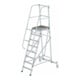 MUNK Aluminium-Plattformleiter einseitig begehbar, fahrbar-1