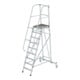 MUNK Aluminium-Plattformleiter einseitig begehbar, fahrbar-1