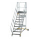 MUNK Aluminium-Plattformtreppe fahrbar 45° 10 Stufen-1
