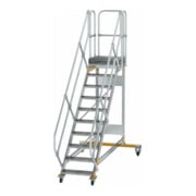 MUNK Aluminium-Plattformtreppe fahrbar 45° 10 Stufen