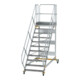 MUNK Aluminium-Plattformtreppe fahrbar 45° 11 Stufen-1