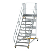 MUNK Aluminium-Plattformtreppe fahrbar 45° 11 Stufen