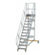 MUNK Aluminium-Plattformtreppe fahrbar 45° 12 Stufen-1