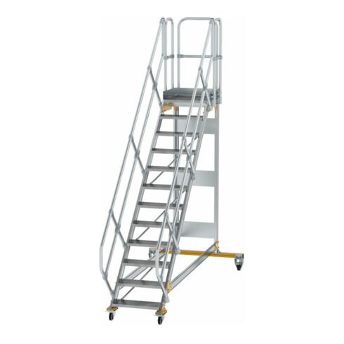 MUNK Aluminium-Plattformtreppe fahrbar 45° 12 Stufen