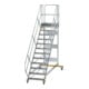MUNK Aluminium-Plattformtreppe fahrbar 45° 12 Stufen-1