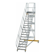 MUNK Aluminium-Plattformtreppe fahrbar 45° 17 Stufen