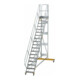 MUNK Aluminium-Plattformtreppe fahrbar 45° 19 Stufen-1
