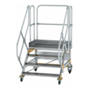 MUNK Aluminium-Plattformtreppe fahrbar 45° 4 Stufen