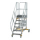 MUNK Aluminium-Plattformtreppe fahrbar 45° 6 Stufen-1