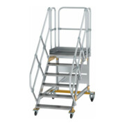 MUNK Aluminium-Plattformtreppe fahrbar 45° 6 Stufen