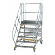 MUNK Aluminium-Plattformtreppe fahrbar 45° 6 Stufen