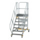 MUNK Aluminium-Plattformtreppe fahrbar 45° 7 Stufen-1