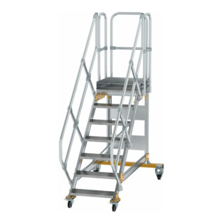 MUNK Aluminium-Plattformtreppe fahrbar 45° 7 Stufen