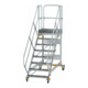 MUNK Aluminium-Plattformtreppe fahrbar 45° 8 Stufen-1