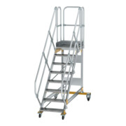 MUNK Aluminium-Plattformtreppe fahrbar 45° 8 Stufen