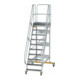 MUNK Aluminium-Plattformtreppe fahrbar 60° 10 Stufen-1