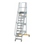 MUNK Aluminium-Plattformtreppe fahrbar 60° 11 Stufen