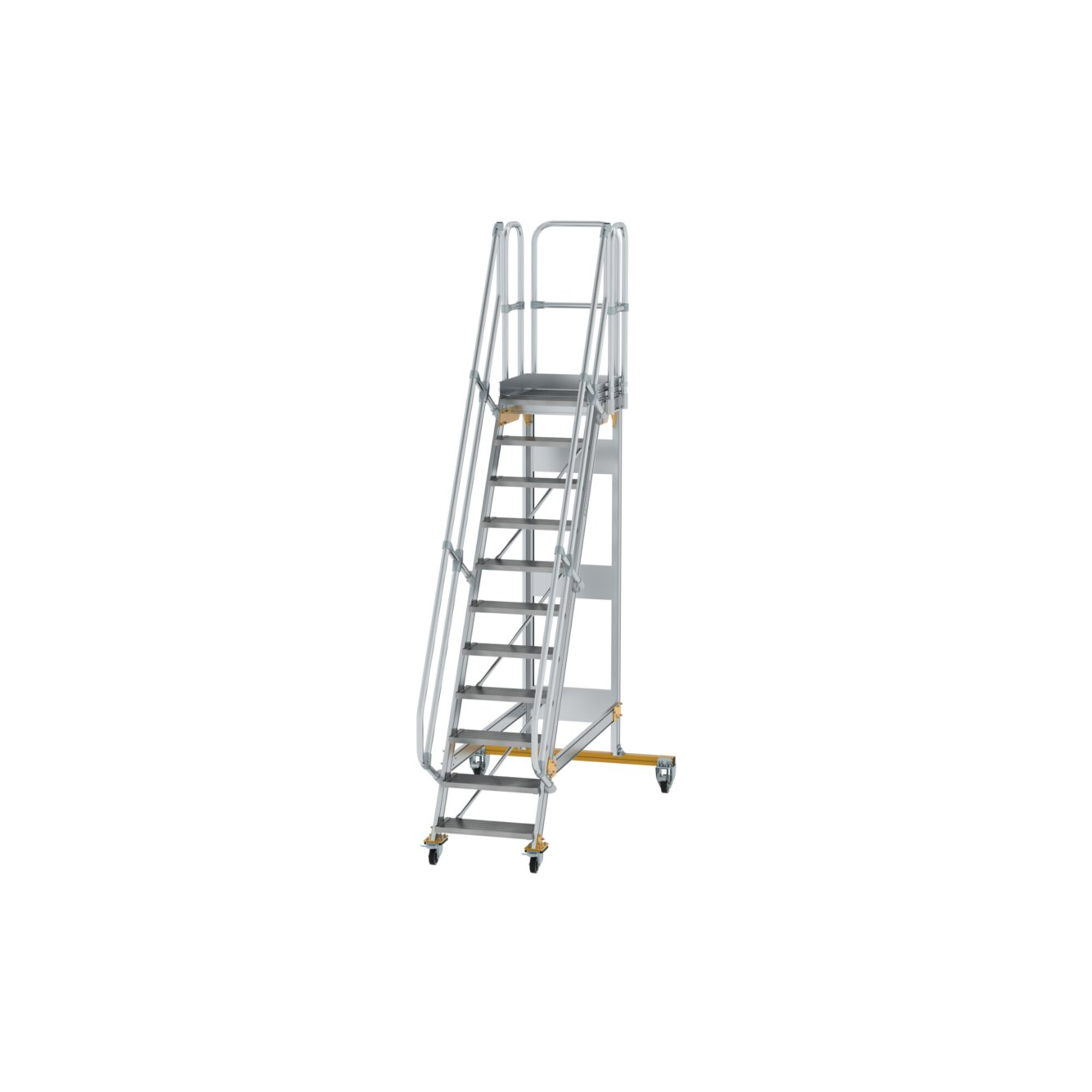 MUNK Aluminium-Plattformtreppe fahrbar 60° 11 Stufen