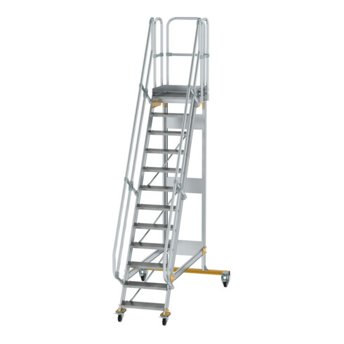 MUNK Aluminium-Plattformtreppe fahrbar 60° 12 Stufen