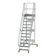 MUNK Aluminium-Plattformtreppe fahrbar 60° 12 Stufen