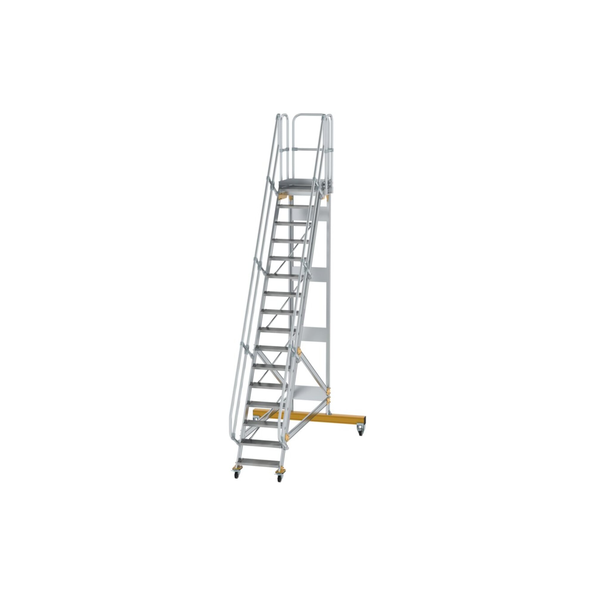 MUNK Aluminium-Plattformtreppe fahrbar 60° 16 Stufen