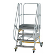 MUNK Aluminium-Plattformtreppe fahrbar 60° 4 Stufen