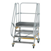 MUNK Aluminium-Plattformtreppe fahrbar 60° 4 Stufen