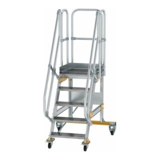 MUNK Aluminium-Plattformtreppe fahrbar 60° 5 Stufen
