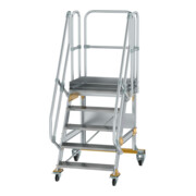 MUNK Aluminium-Plattformtreppe fahrbar 60° 5 Stufen