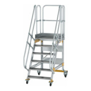 MUNK Aluminium-Plattformtreppe fahrbar 60° 6 Stufen