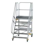 MUNK Aluminium-Plattformtreppe fahrbar 60° 6 Stufen