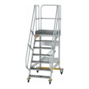 MUNK Aluminium-Plattformtreppe fahrbar 60° 7 Stufen