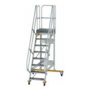 MUNK Aluminium-Plattformtreppe fahrbar 60° 8 Stufen