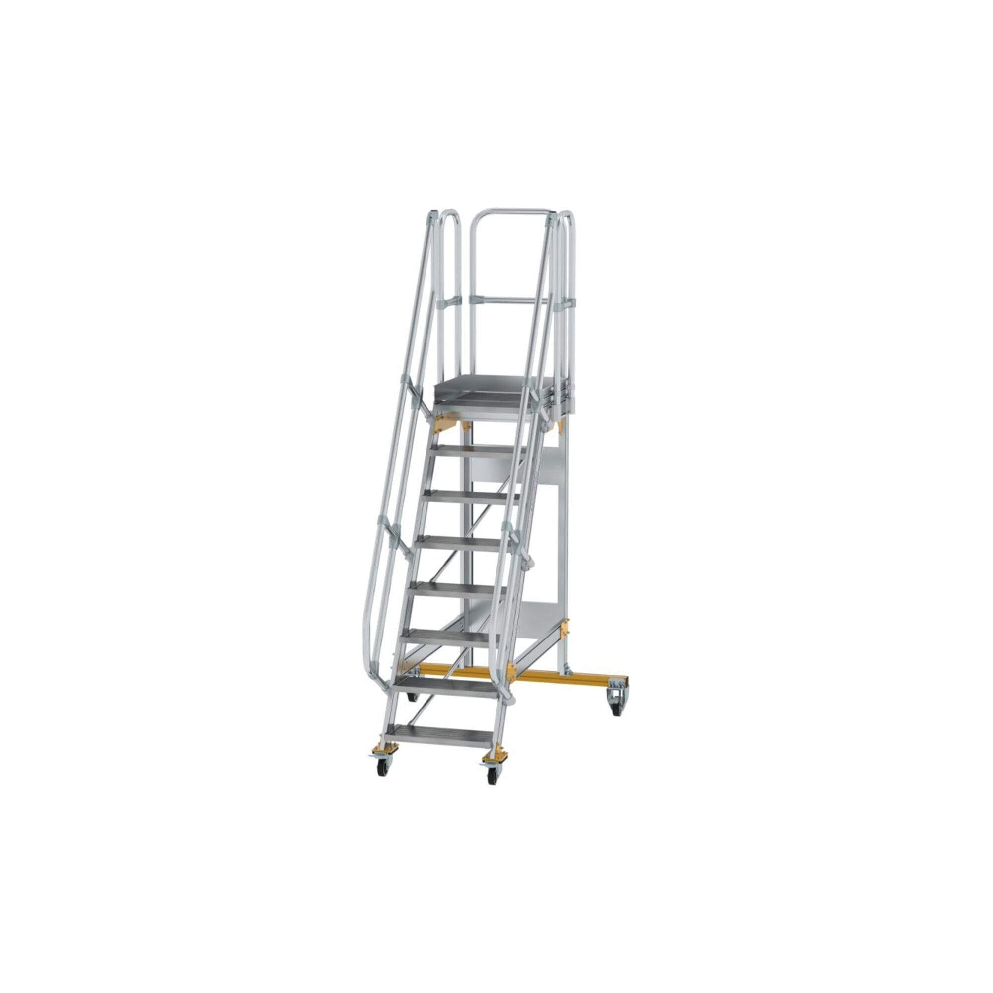 MUNK Aluminium-Plattformtreppe fahrbar 60° 8 Stufen