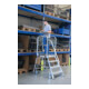 MUNK Aluminium-Podestleiter einseitig begehbar Aluminium geriffelt 8 Stufen