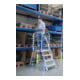 MUNK Aluminium-Podestleiter, einseitig begehbar, mit Federrollen, 2 Stufen-3